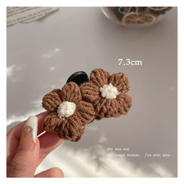 Floral Yarn Hair Clamp / Clip / Headband