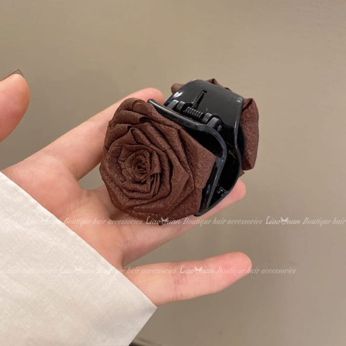 Flower Faux Pearl Hair Clip / Claw