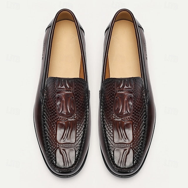 Fleece Slip-Ons Men's Boots lined Winter PU Loafers