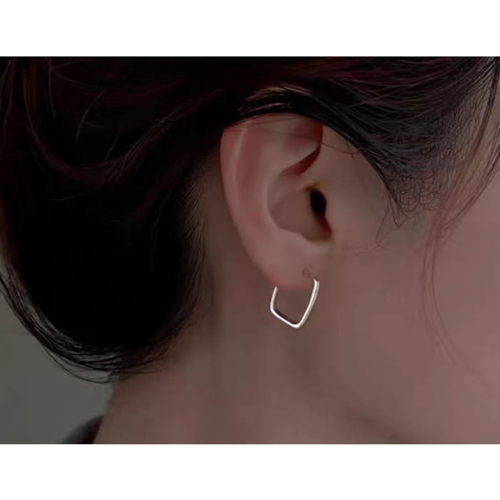 Geometric Hoop Earring