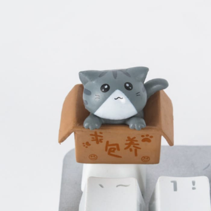 GG Kitty In a Box Kawaii ESC Keycap ON681 - Grey