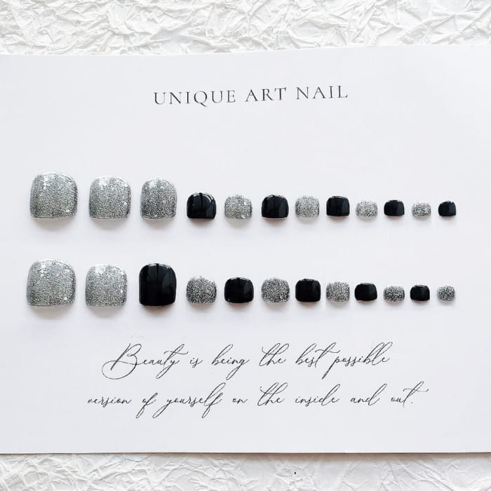 Glitter Press On Toenail