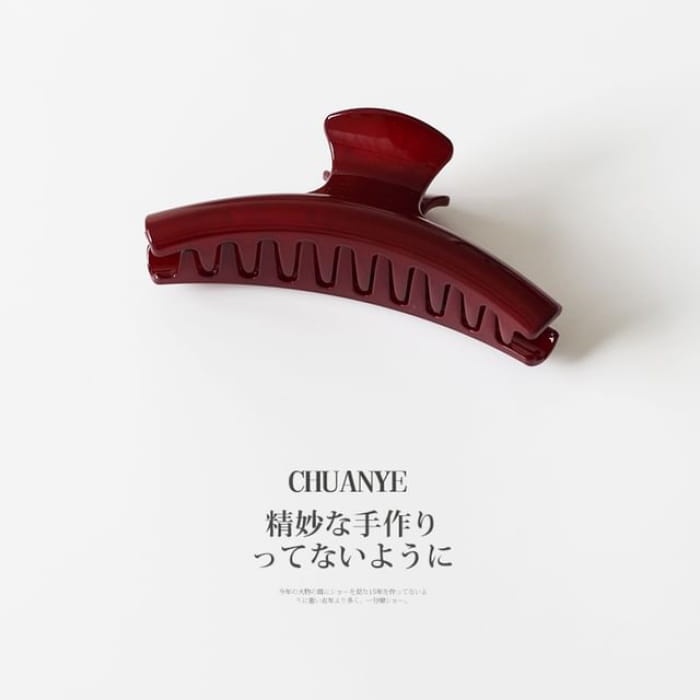 Hair Claw Clip - Type 05 - Wine Red / One Size