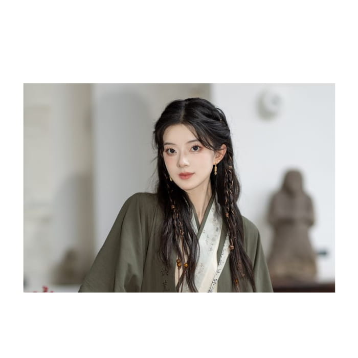 Hanfu Open Front Jacket / Top / Wide Leg Pants / Crossbody