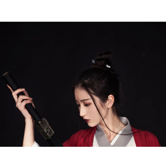 Hanfu Set Of 3: Red Long