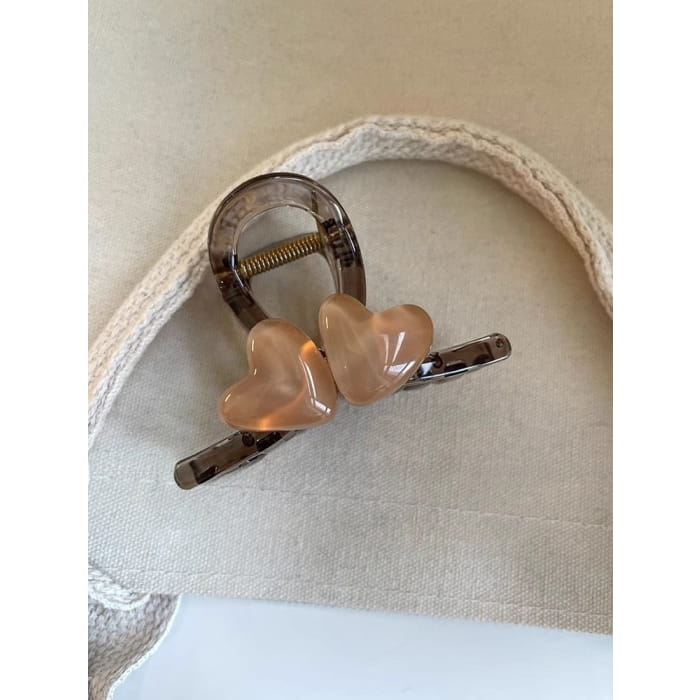 Heart Acrylic Hair Clamp