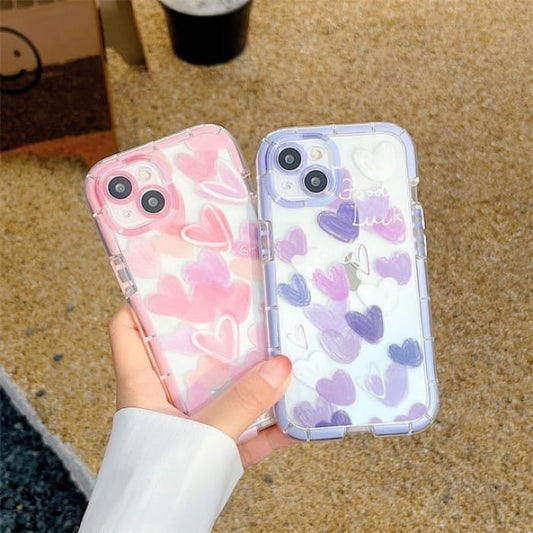 Heart Transparent Phone Case - iPhone 14 Pro Max / Plus