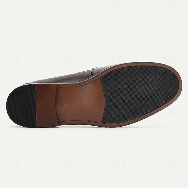 Fleece Slip-Ons Men's Boots lined Winter PU Loafers