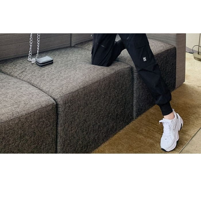 High Waist Drawstring Wide Leg Pocketed Straight Cut Gather