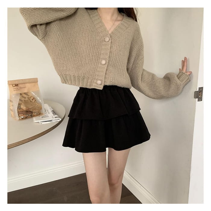 High Waist Layered Mini