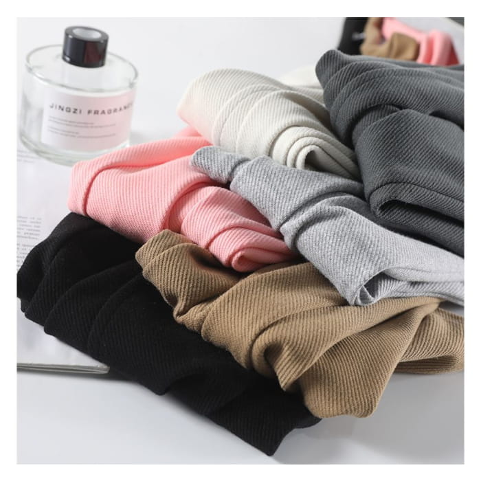 High Waist Plain Pocketed Drawstring Wide Leg Sweatpants