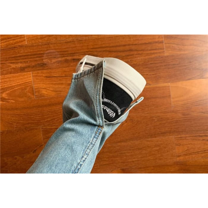 High Waist Washed Bootcut Jeans