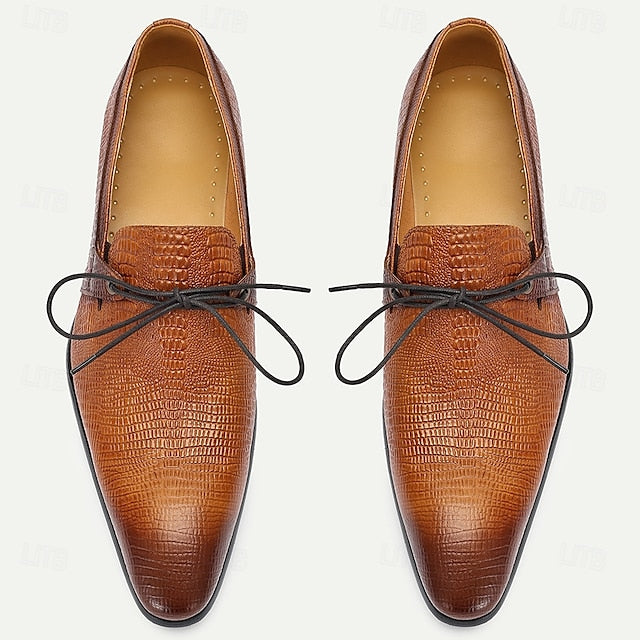 Tan Men's Vintage Leather – Shoes Genuine Oxford