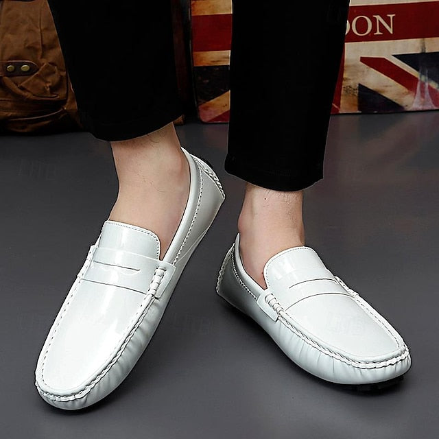 Penny Slip-Ons Loafers Driving Men's Leather PU