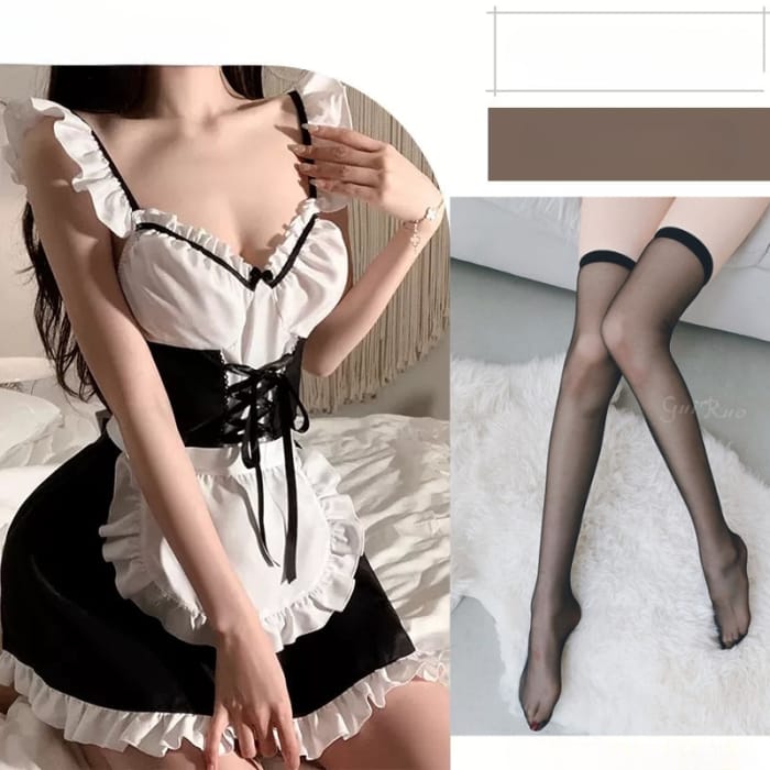 Kawaii Simple Lingerie Cute Lolita Dress ON834 - [maid