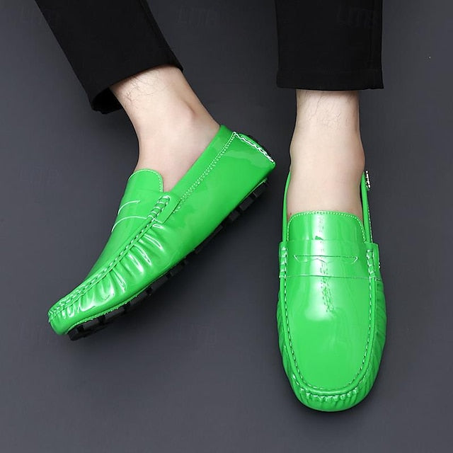 Penny Slip-Ons Loafers Driving Men's Leather PU