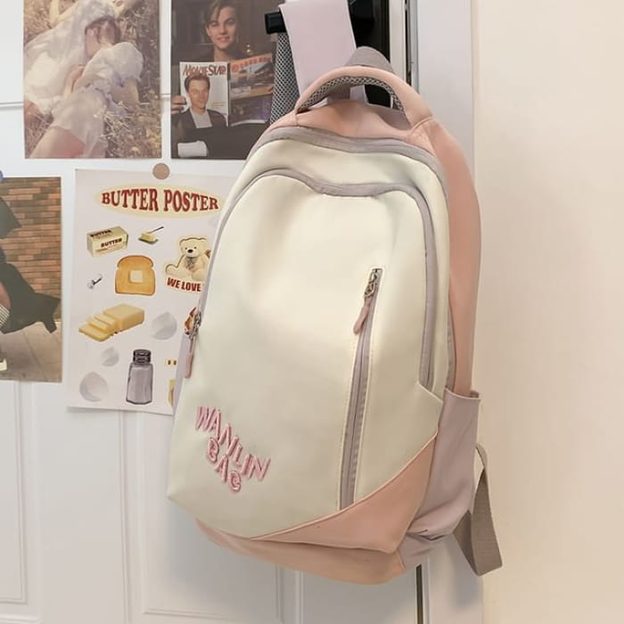 Lettering Backpack / Bobble Charm / Set - Without - Pink &