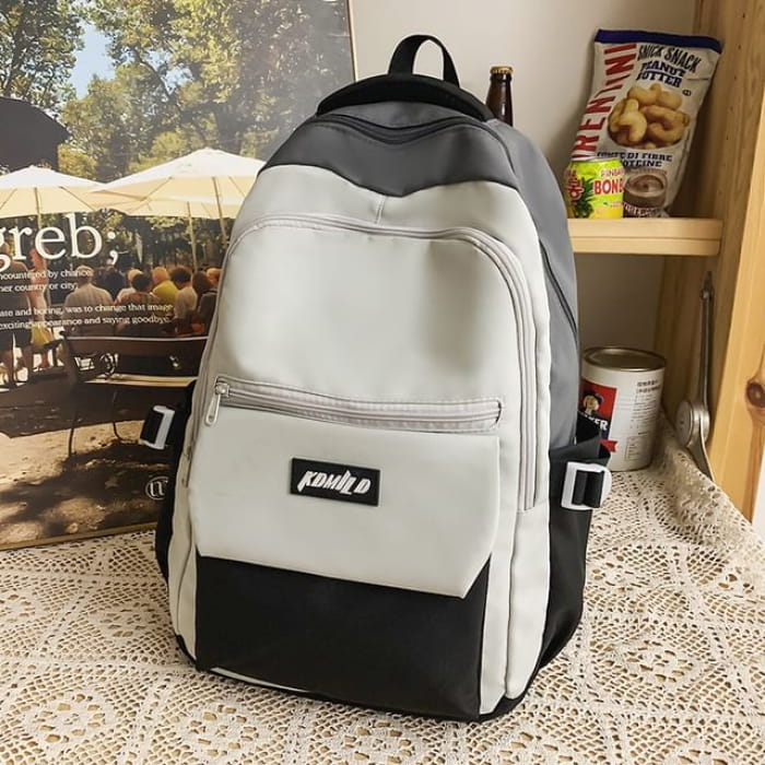 Lettering Logo Backpack / Knot Charm / Set - Without - Gray