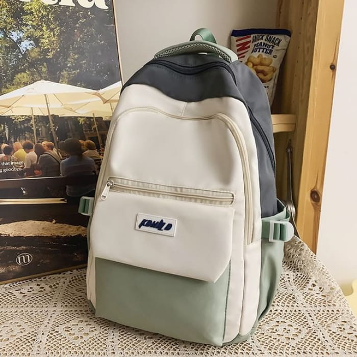 Lettering Logo Backpack / Knot Charm / Set - Without - Gray