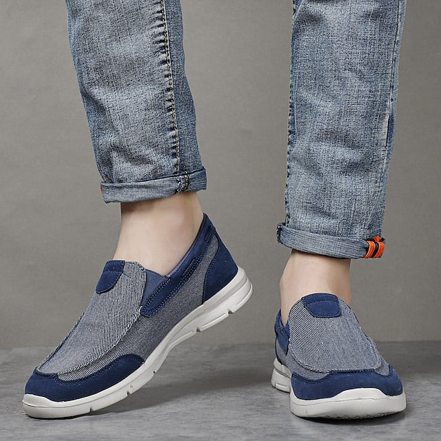 Slip-On Beige Lightweight – Men's Loafers Canvas