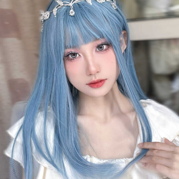 Michi Blue Streamer Cosplay Wig ON1511