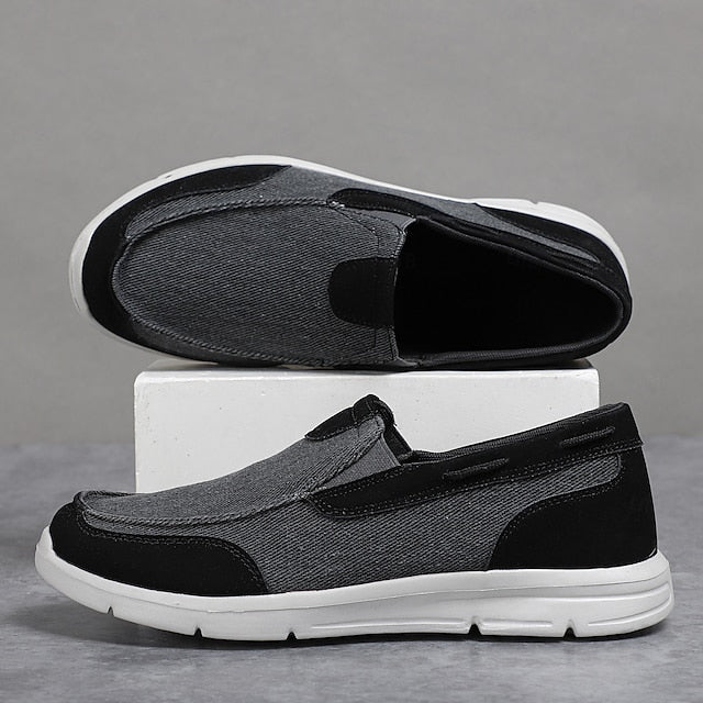 Slip-On Beige Lightweight – Men's Loafers Canvas