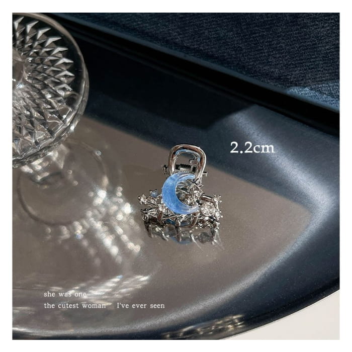 Moon & Star Alloy Hair Clip / Clamp