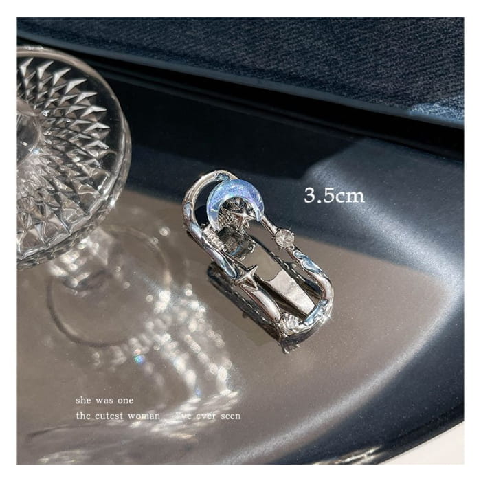 Moon & Star Alloy Hair Clip / Clamp