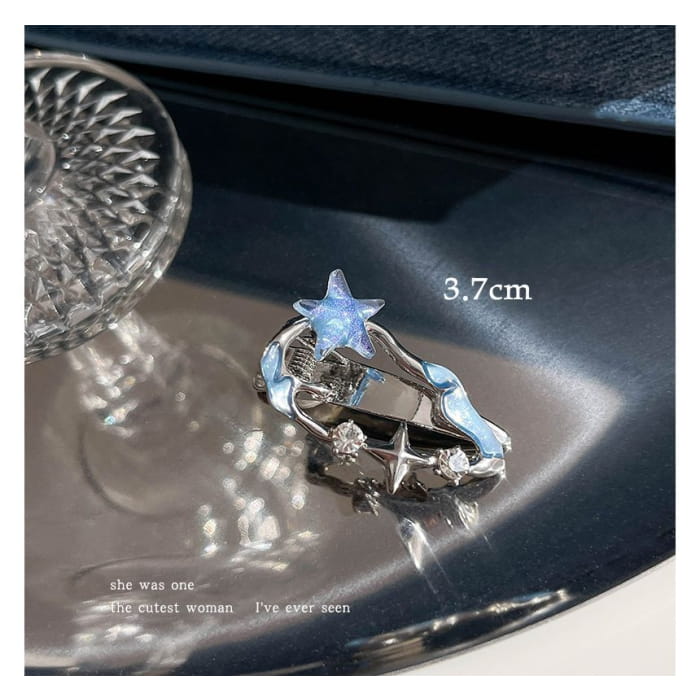 Moon & Star Alloy Hair Clip / Clamp