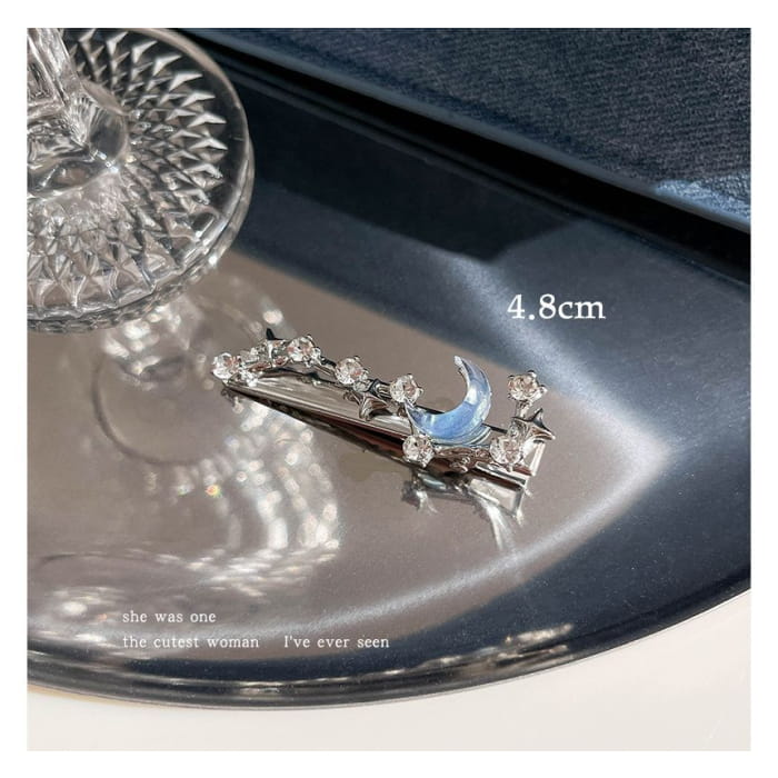 Moon & Star Alloy Hair Clip / Clamp