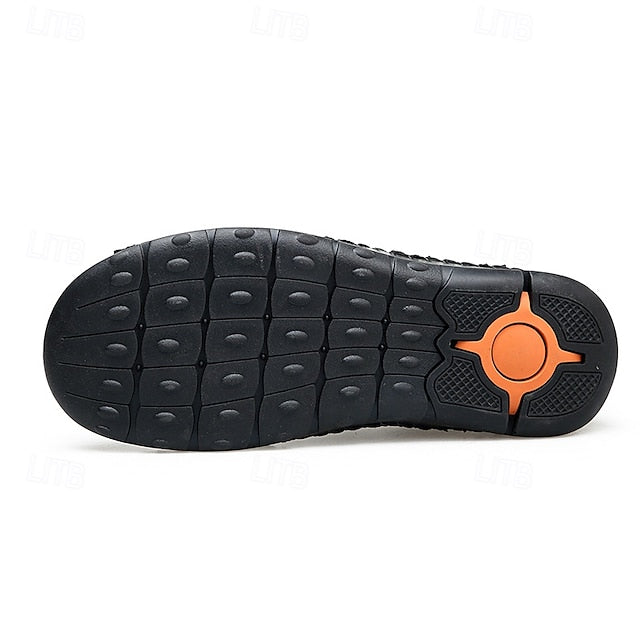 Beige Faux Leather Handmade – Men's Genuine Moccasins