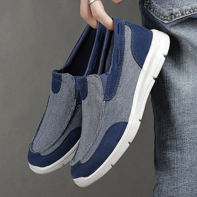 Slip-On Beige Lightweight – Men's Loafers Canvas