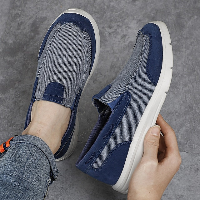 Slip-On Beige Lightweight – Men's Loafers Canvas