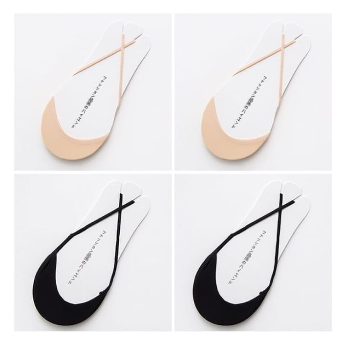 No - 2 Pairs - Nude / Black / One Size