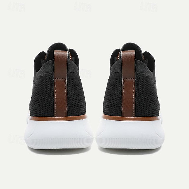 Walking Breathable Lightweight Casual - Knit Sneakers Men's