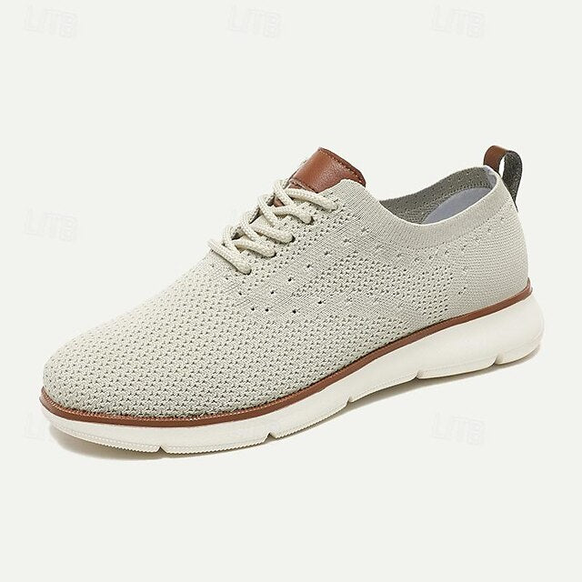 Lightweight Casual Breathable Men's Knit Sneakers -