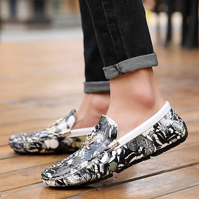 Fleece Slip-Ons Men's Boots lined Winter PU Loafers