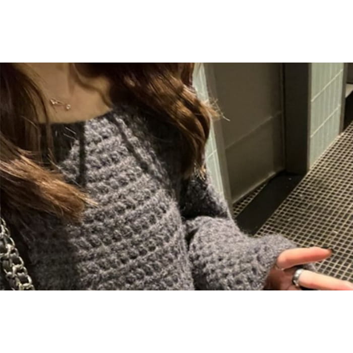 Oversized Crochet-Knit Sweater in 5 Colors