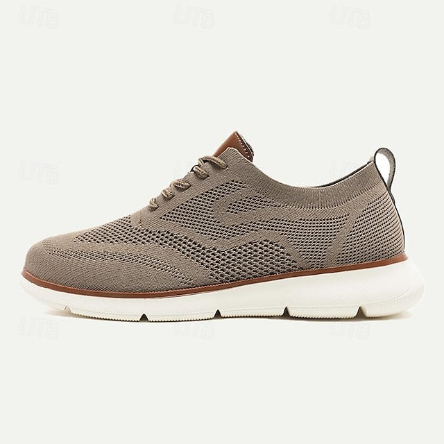 Walking Breathable Lightweight Casual - Knit Sneakers Men's