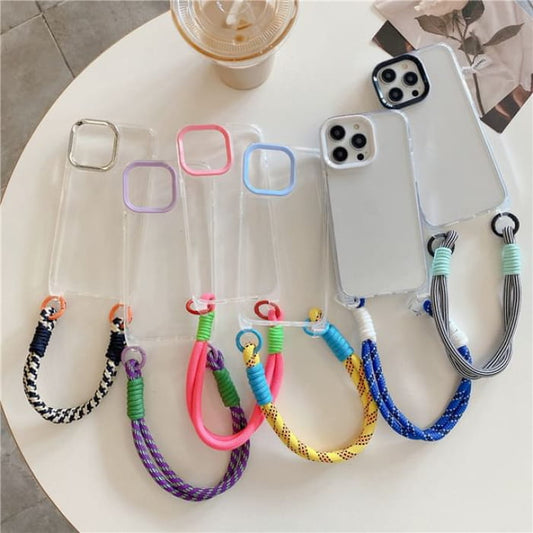Phone Strap Transparent Case - iPhone 15 Pro Max / Plus