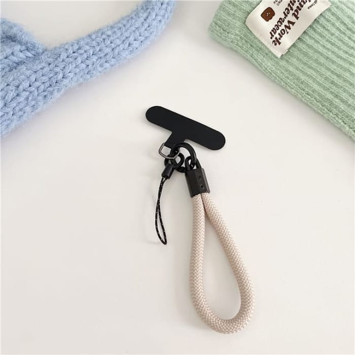 Phone Strap with Lanyard Pad - 02 - With - Khaki / One Size