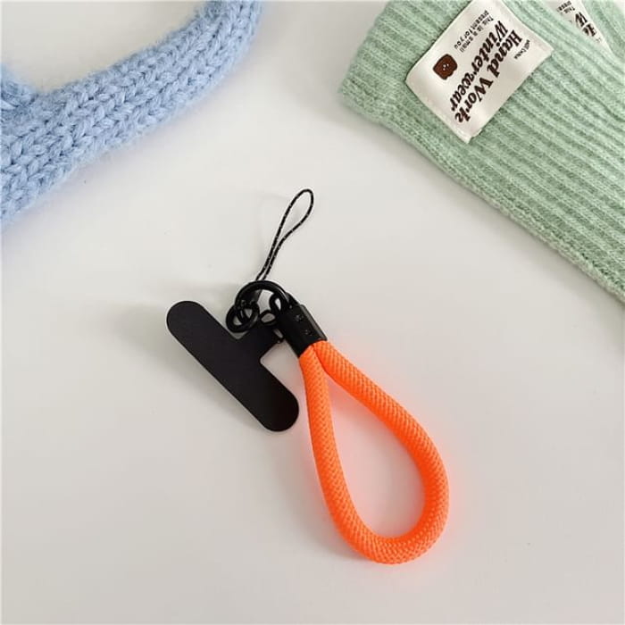 Phone Strap with Lanyard Pad - 04 - With - Orange / One Size