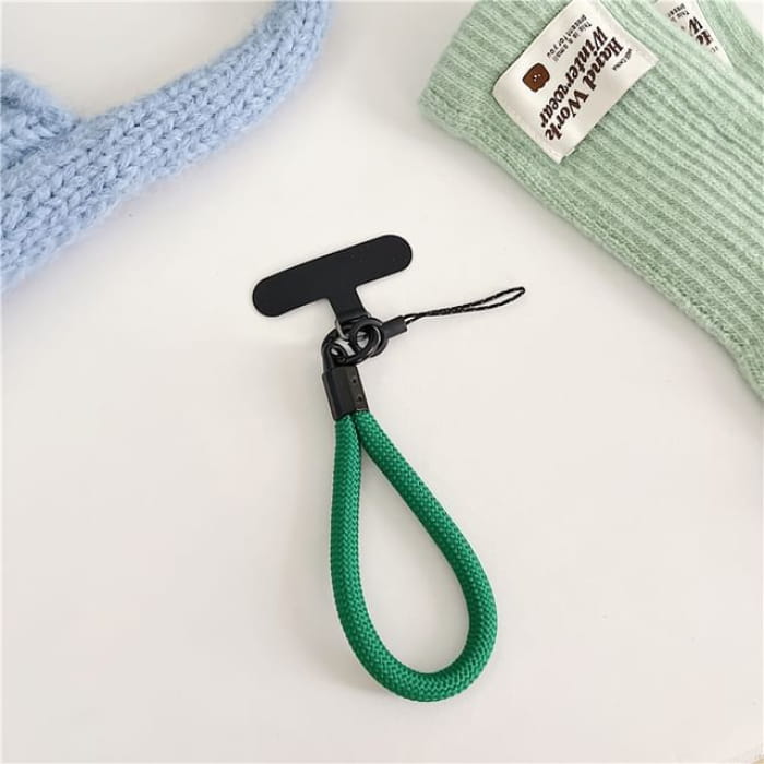 Phone Strap with Lanyard Pad - 06 - With - Dark Green