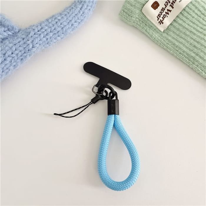 Phone Strap with Lanyard Pad - 07 - With - Light Blue
