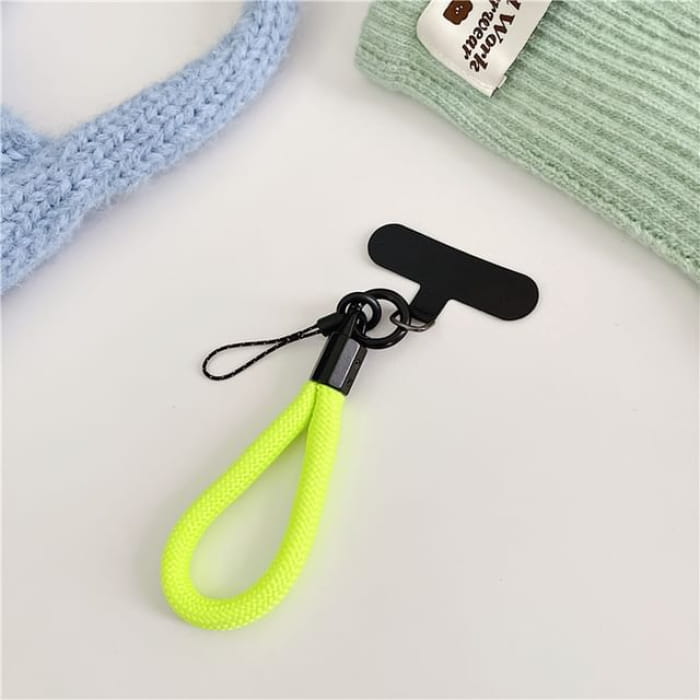 Phone Strap with Lanyard Pad - 09 - With - Neon Yellow