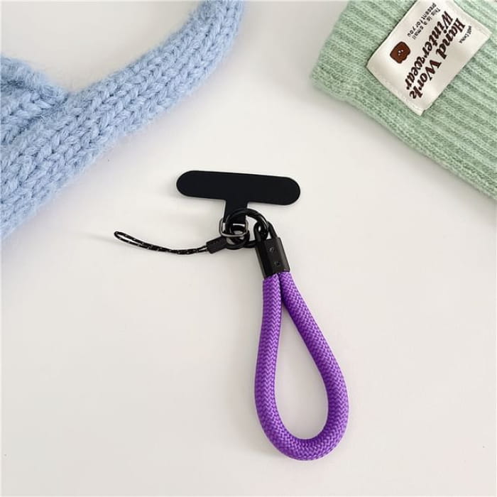 Phone Strap with Lanyard Pad - 13 - With - Purple / One Size