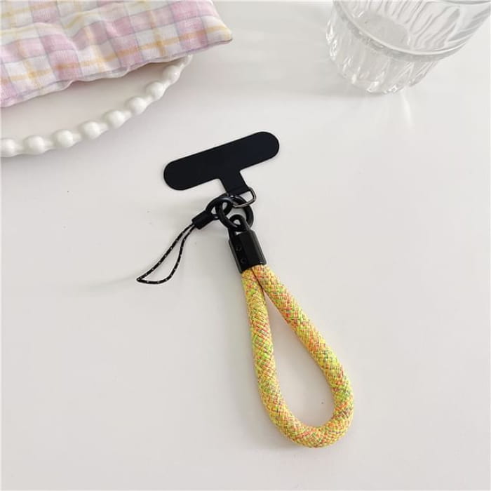 Phone Strap with Lanyard Pad - 26 - With - Yellow / One Size