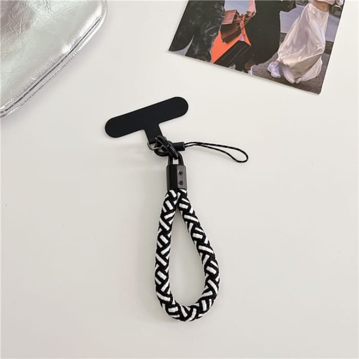 Phone Strap with Lanyard Pad - 31 - With - Black & White