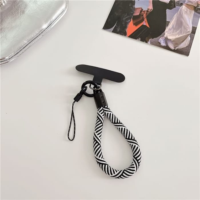 Phone Strap with Lanyard Pad - 32 - With - Black & White