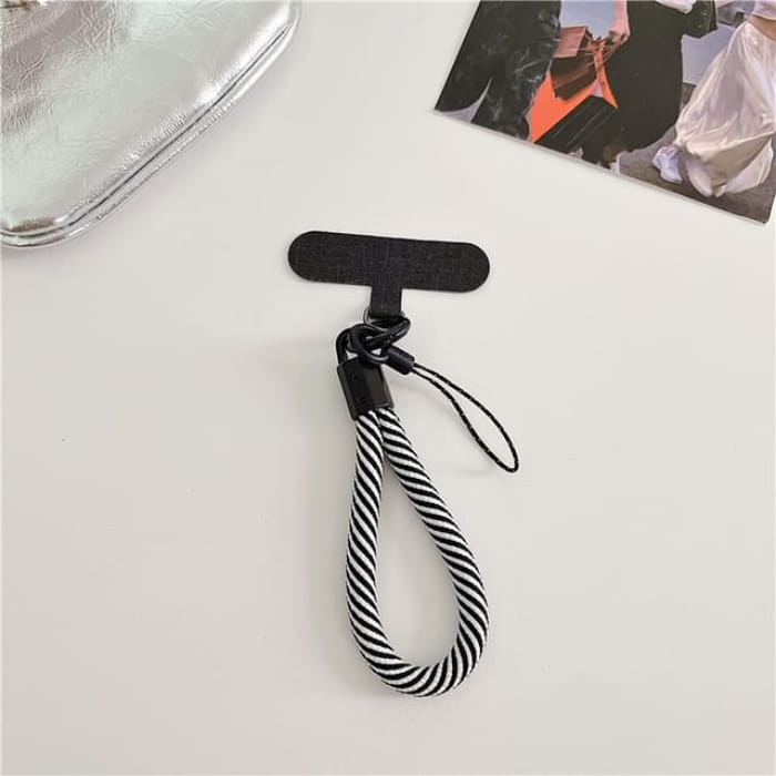 Phone Strap with Lanyard Pad - 33 - With - Black & White